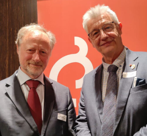 Photo of the Ambassador of Belgium to China Mr. Bruno Angelet and the Jethro Civil Diplomat Mr. Patrick Van Den Eede