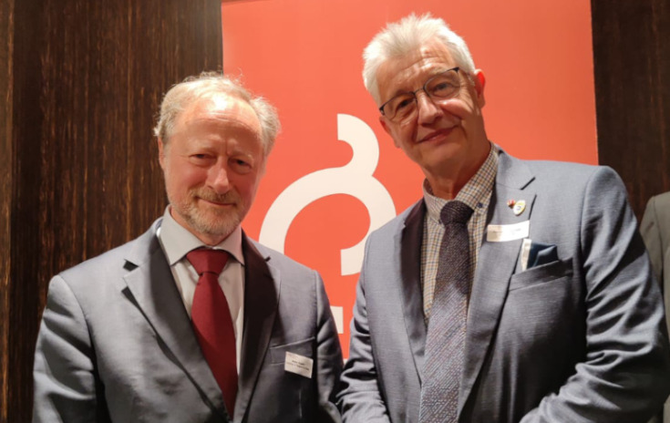 Photo of the Ambassador of Belgium to China Mr. Bruno Angelet and the Jethro Civil Diplomat Mr. Patrick Van Den Eede