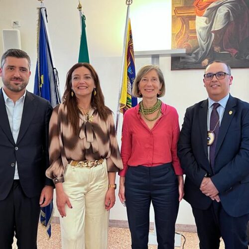 Photo of Mrs. Helen Gnocchi, Mrs. Francesca Benciolini, Mrs. Marco Schiesaro and Mrs. Nuno Carvalho Civil Diplomat Jethro
