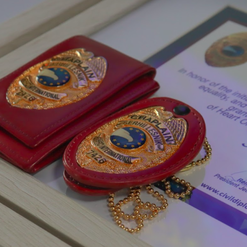 Image of Civil Diplomat Jethro International Badge and Credentials