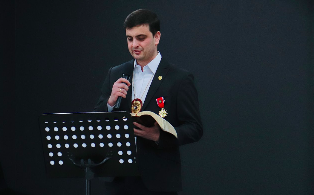 Photo of Bispo Tiago Dias Casagrande at the Civil Diplomat Jethro International Solemn Act in Ukraine