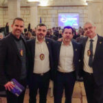 Photo of Dr. Bruno Costa with Monsieur Patrick Van den Eede and Mrs. Ronan Horta Directors from Jethro International Civil and Humanitarian Diplomacy