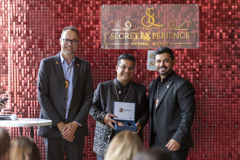 Image of Civil Diplomat Jethro International Leandro Marconi with Manni Nagi and Marcio Ricci at London UK - Hinwick House