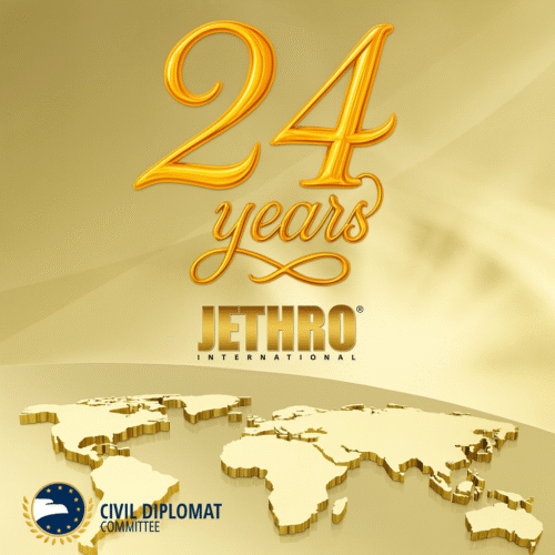 Image of Civil Diplomat Jethro International Organisation 24 years celebration in Europe