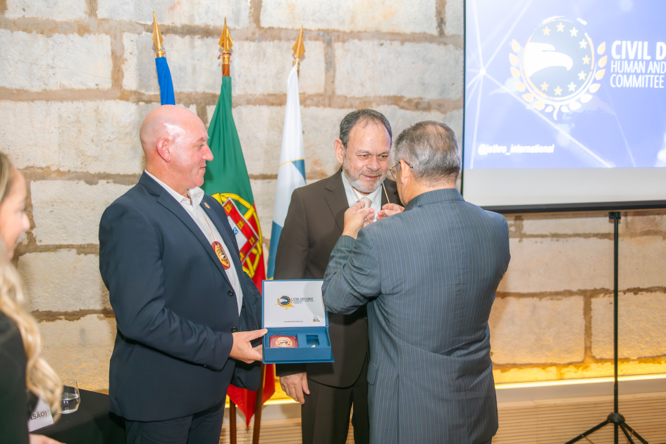 mage of Solenm Ceremony Civil Diplomat Jethro International at the Citadel of Cascais november 2025