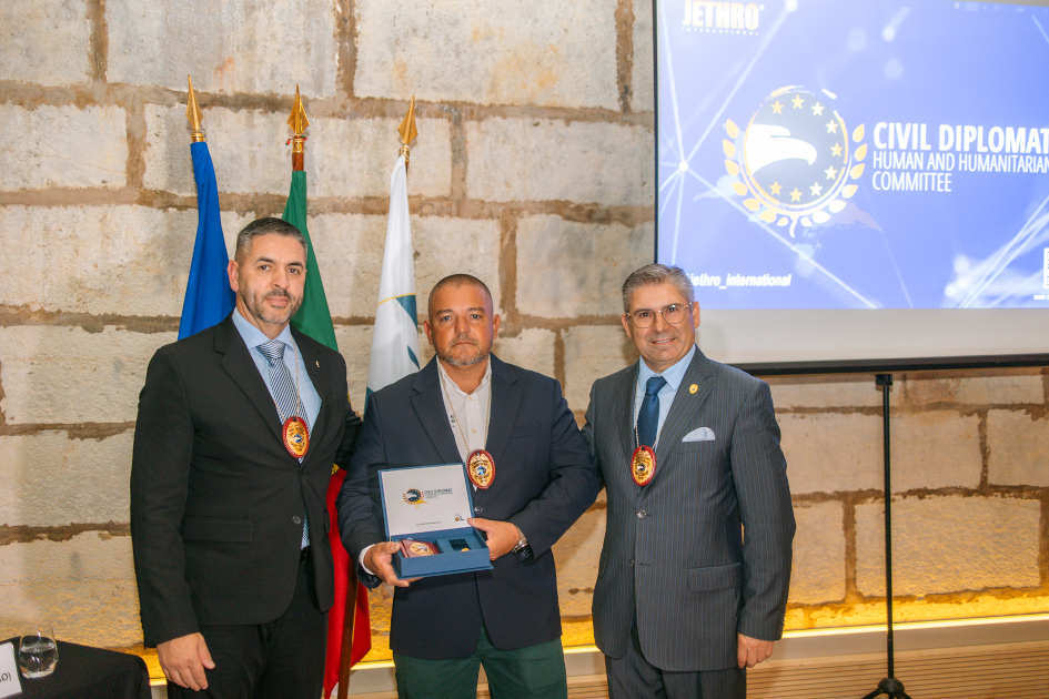 mage of Solenm Ceremony Civil Diplomat Jethro International at the Citadel of Cascais november 2025