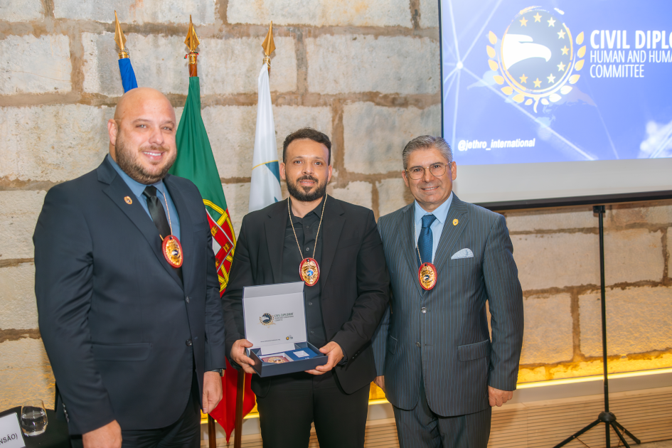 mage of Solenm Ceremony Civil Diplomat Jethro International at the Citadel of Cascais november 2025
