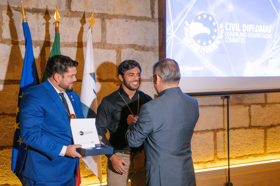 mage of Solenm Ceremony Civil Diplomat Jethro International at the Citadel of Cascais november 2025