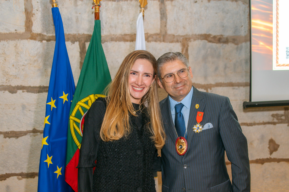 Image of Image of Colonel José Geraldo the Director of Civil Diplomat Jethro International at Portugal with Jennifer Freire