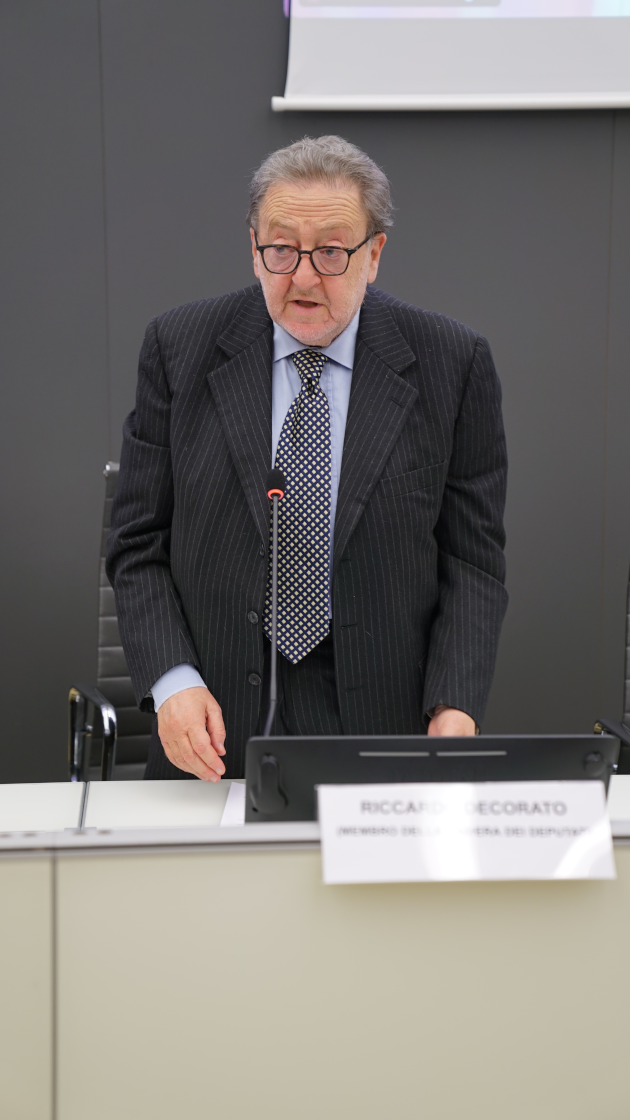Immagine di Riccardo Decorato, Member of the Italian Chamber of Deputies alla Seduta Solenne di Jethro International Civil Diplomacy a Milano Regione Lombardia