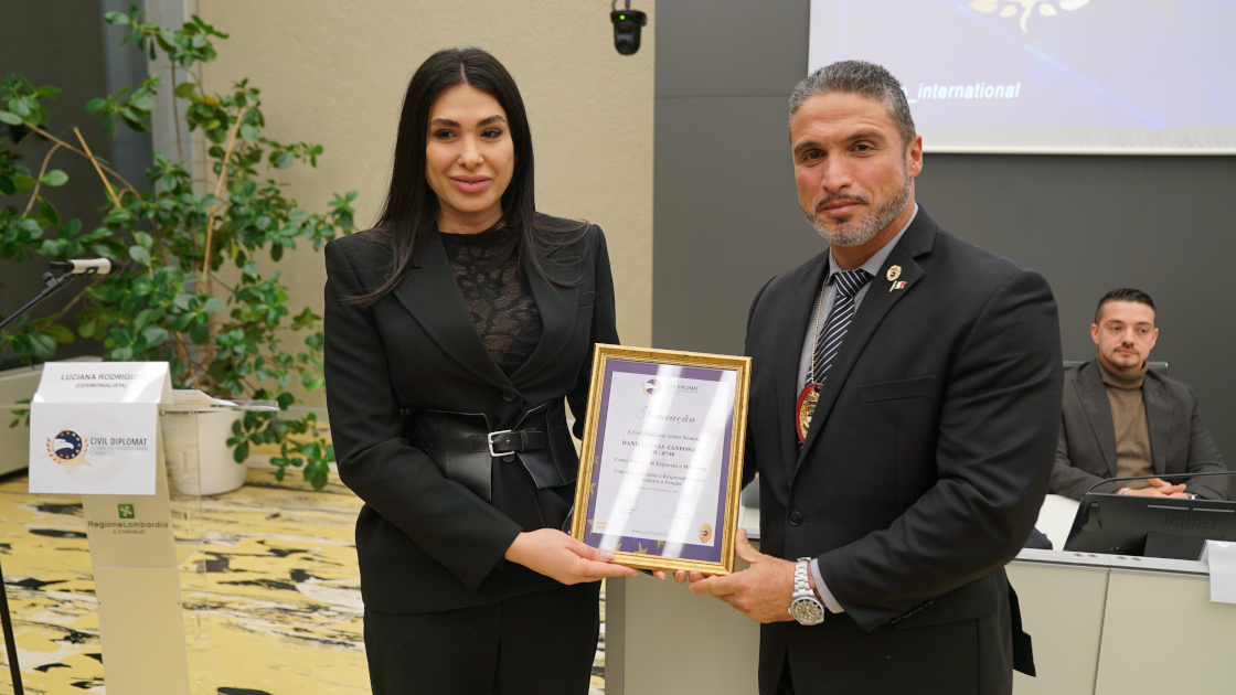 Immagine di Edison Dias, Direttore dell'Espansione di Jethro International Civil Diplomacy e Daniela Dias Zanfonato, Direttore dell'Espansione di Jethro International Regione Lombardia