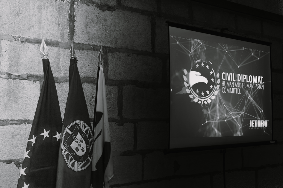 Image of Civil Diplomat Jethro International solemn ceremony at the Citadel of Cascais in Portugal on March 5 2026.
