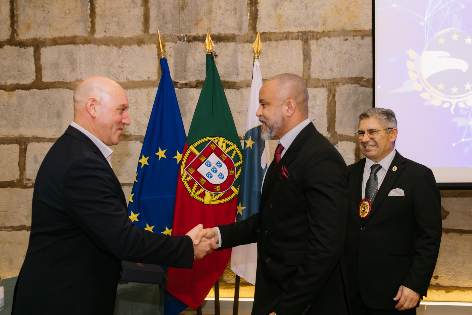 Image of Civil Diplomat Jethro International solemn ceremony at the Citadel of Cascais in Portugal on March 5 2026.