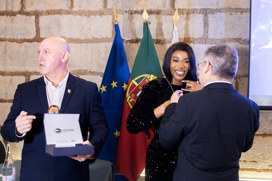 Image of Civil Diplomat Jethro International solemn ceremony at the Citadel of Cascais in Portugal on March 5 2026.