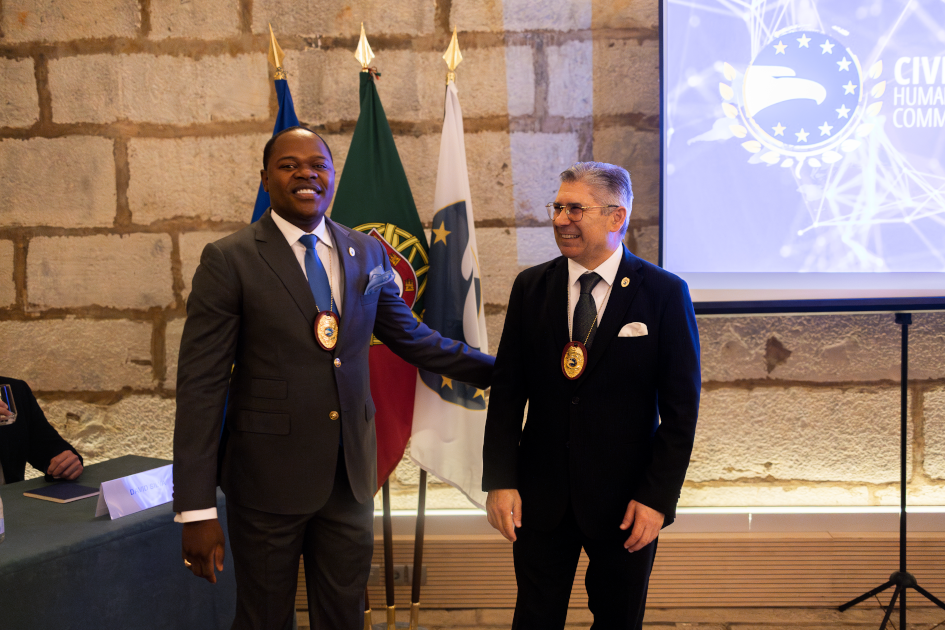 Image of Mário Jorge, Director of Expansion for Angola at the Civil Diplomat Jethro International solemn ceremony at the Citadel of Cascais in Portugal on March 5 2026.