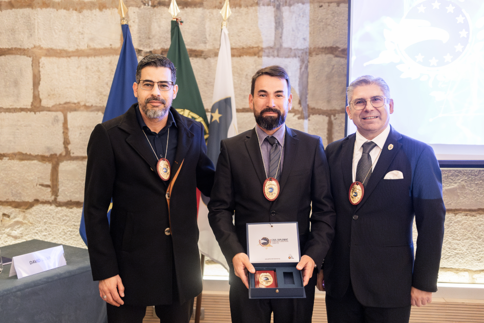 Image of Civil Diplomat Jethro International solemn ceremony at the Citadel of Cascais in Portugal on March 5 2026.