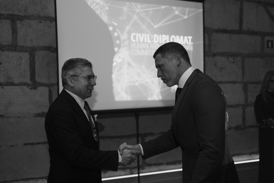 Image of Civil Diplomat Jethro International solemn ceremony at the Citadel of Cascais in Portugal on March 5 2026.
