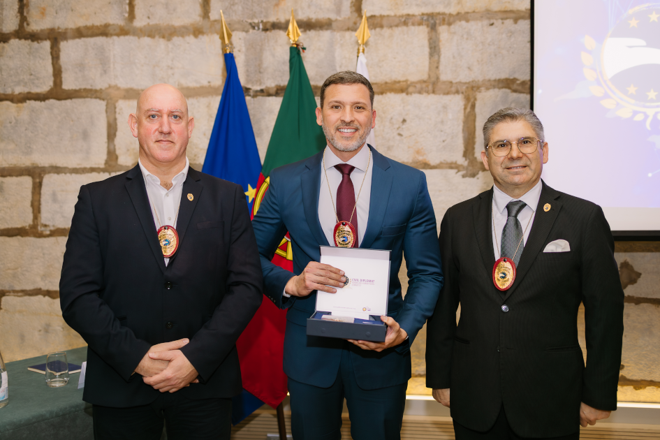 Image of Civil Diplomat Jethro International solemn ceremony at the Citadel of Cascais in Portugal on March 5 2026.