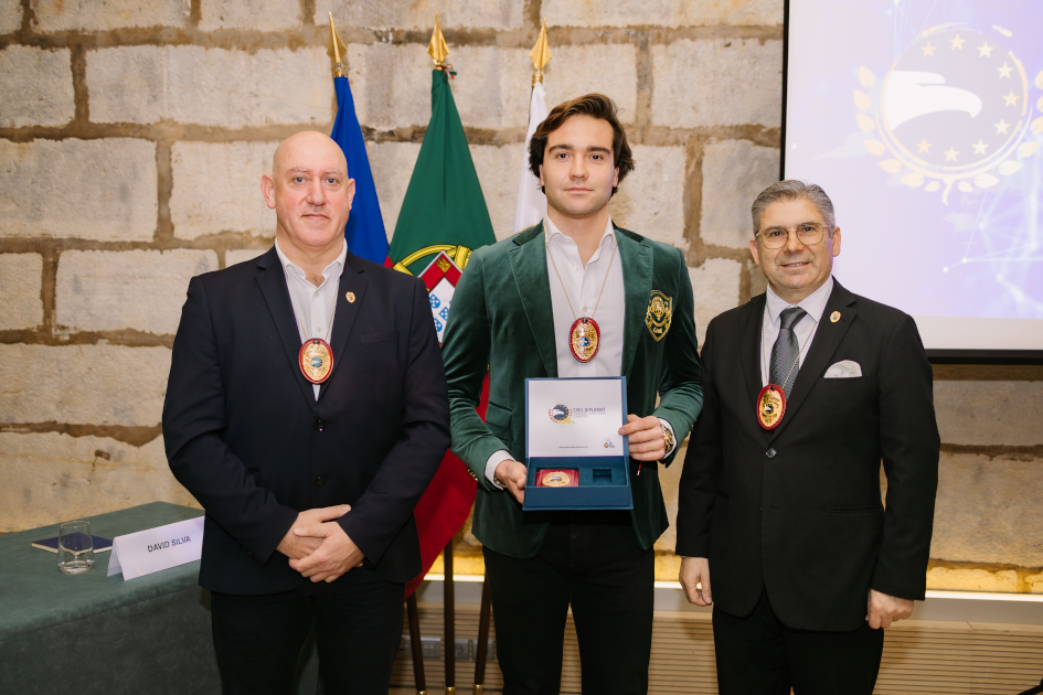Image of Civil Diplomat Jethro International solemn ceremony at the Citadel of Cascais in Portugal on March 5 2026.