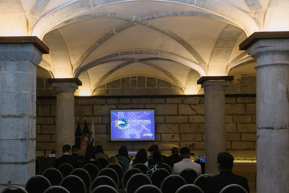 Image of Civil Diplomat Jethro International solemn ceremony at the Citadel of Cascais in Portugal on March 5 2026.