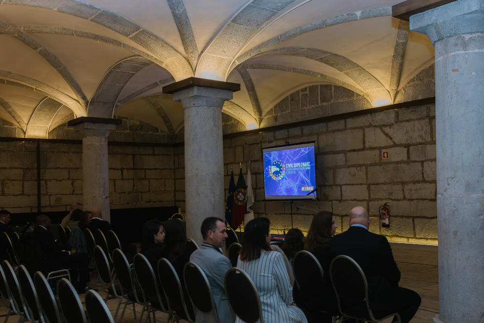 Image of Civil Diplomat Jethro International solemn ceremony at the Citadel of Cascais in Portugal on March 5 2026.