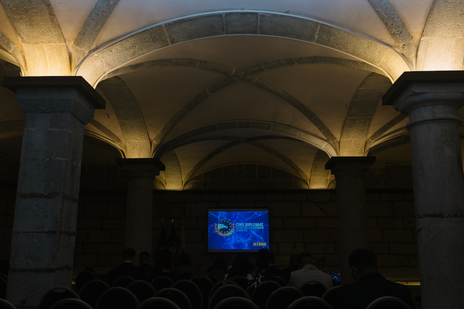 Image of Civil Diplomat Jethro International solemn ceremony at the Citadel of Cascais in Portugal on March 5 2026.