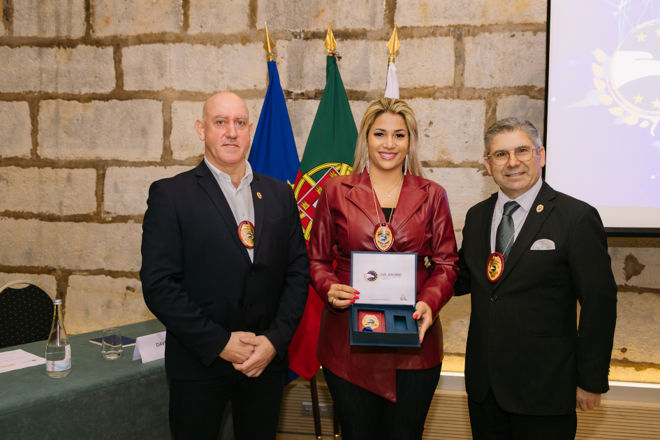 Image of Civil Diplomat Jethro International solemn ceremony at the Citadel of Cascais in Portugal on March 5 2026.