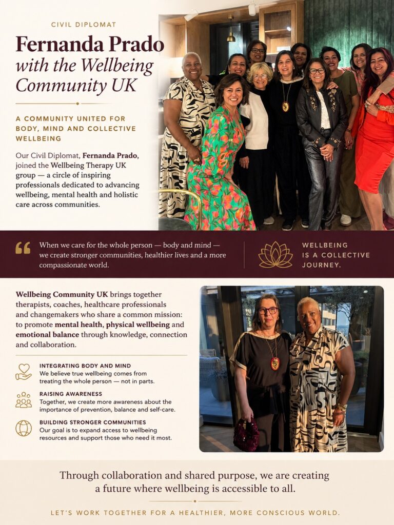 Civil Diplomat Fernanda Prado joins Wellbeing Community UK