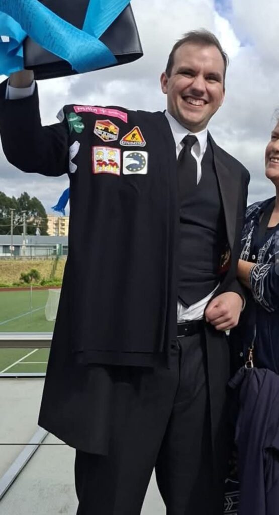 Civil Diplomat Francisco Coelho celebrates Graduation in Social Education Portugal