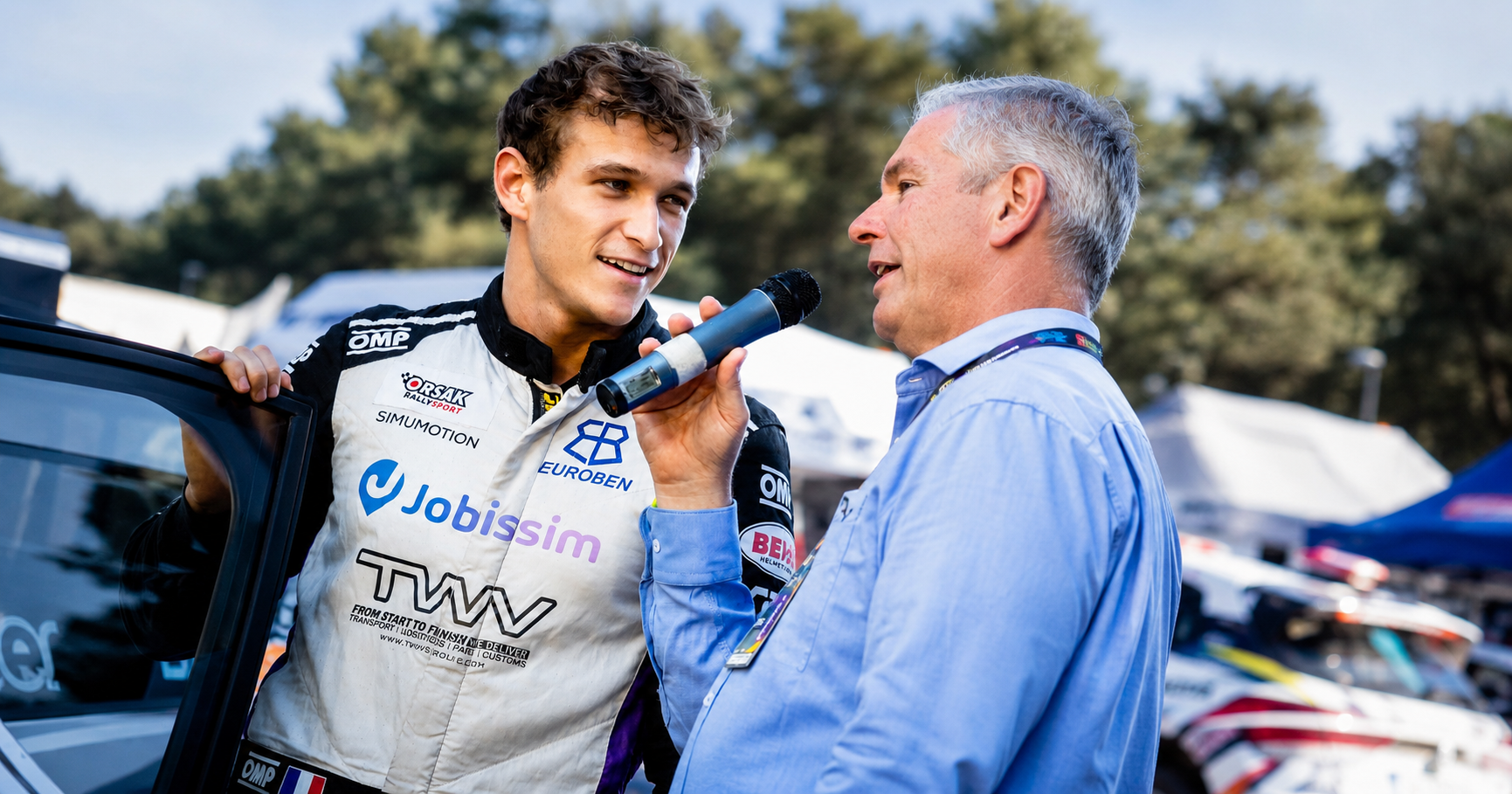 Tristan Charpentier competing in Rally2 with Orsák Rally Sport in the FIA European Rally Championship.
