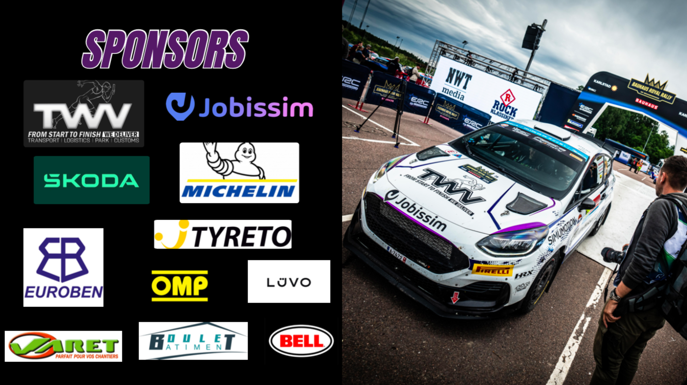 Tristan Charpentier competing in Rally2 with Orsák Rally Sport in the FIA European Rally Championship.