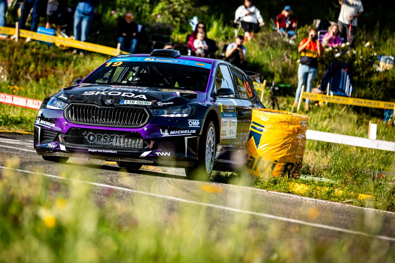 Tristan Charpentier competing in Rally2 with Orsák Rally Sport in the FIA European Rally Championship.