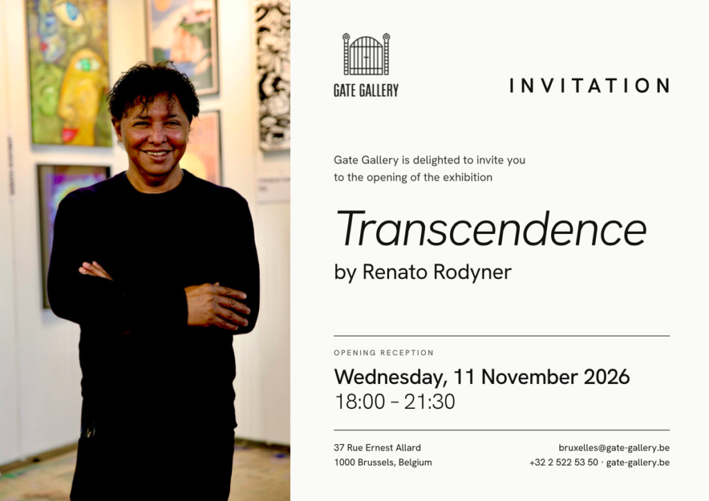 Renato Rodyner, Luso-Brazilian contemporary artist presenting Transcendence at Gate Gallery in Brussels, Belgium.