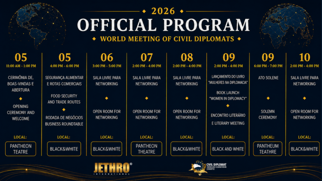 Humanitarian Civil Diplomats at Jethro International's 2nd World Meeting of Civil Diplomats in the Mediterranean, 2026