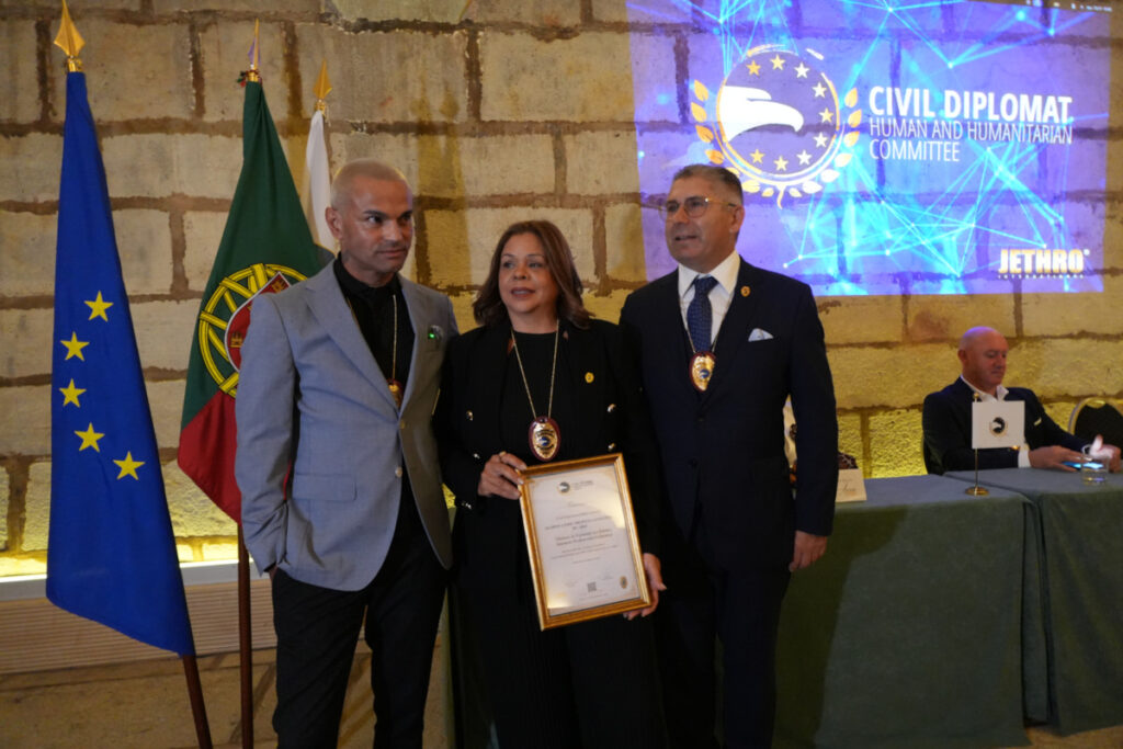 Civil Diplomat Jethro International Honours Humanitarian Leadership at Cascais Ceremony