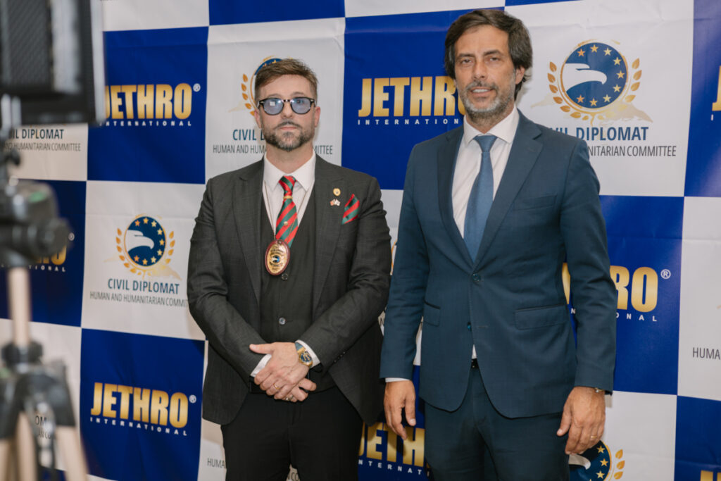 Civil Diplomat Jethro International Honours Humanitarian Leadership at Cascais Ceremony
