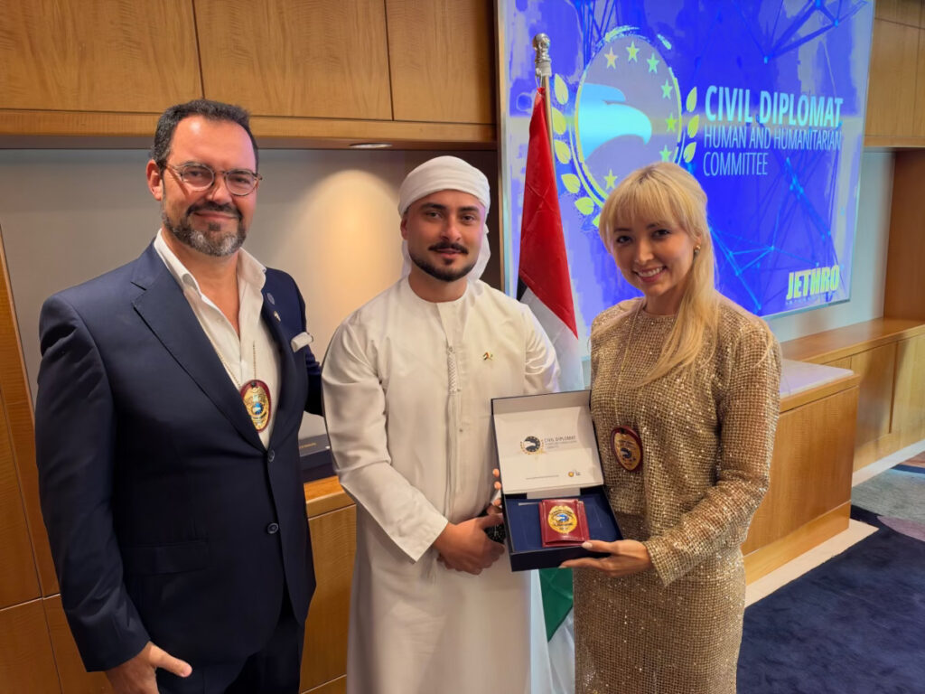 Jethro International Dubai Civil Diplomat condecoration 2026.