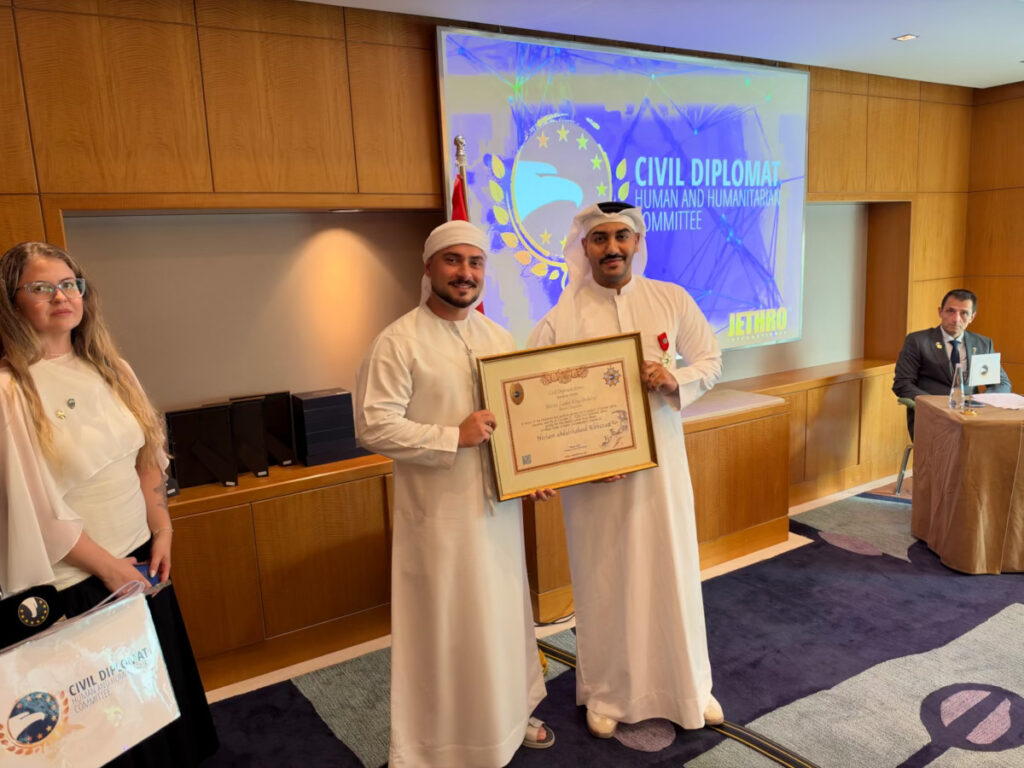 Jethro International’s Martin Luther King Award presented to Hisham Abdulshaheed Alkhuzaei, also HKHUZAI.